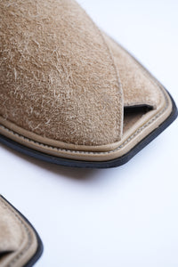 Sabar Peshawari Chappal - Stone Suede