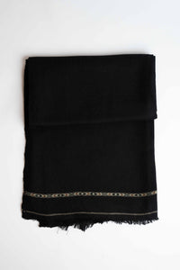 Swati Pashmina shawl in solid black