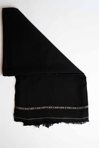 Swati Pashmina shawl in solid black