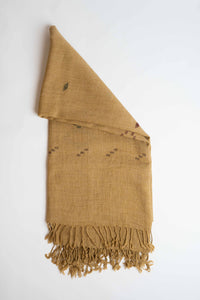 khadi Swati Pashmina Dark Mustard