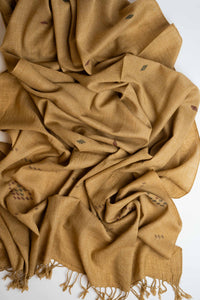 khadi Swati Pashmina Dark Mustard