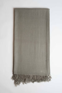 Pure Woolen Shawl in solid grey