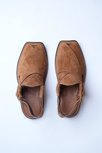 Sabar Chappal - Suede Camel